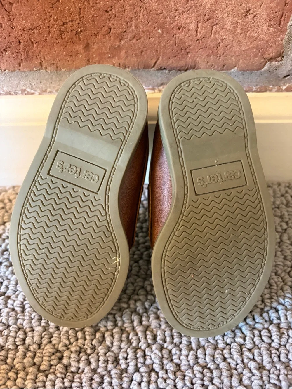Carter's Tan Leather Toddler Boat Shoes